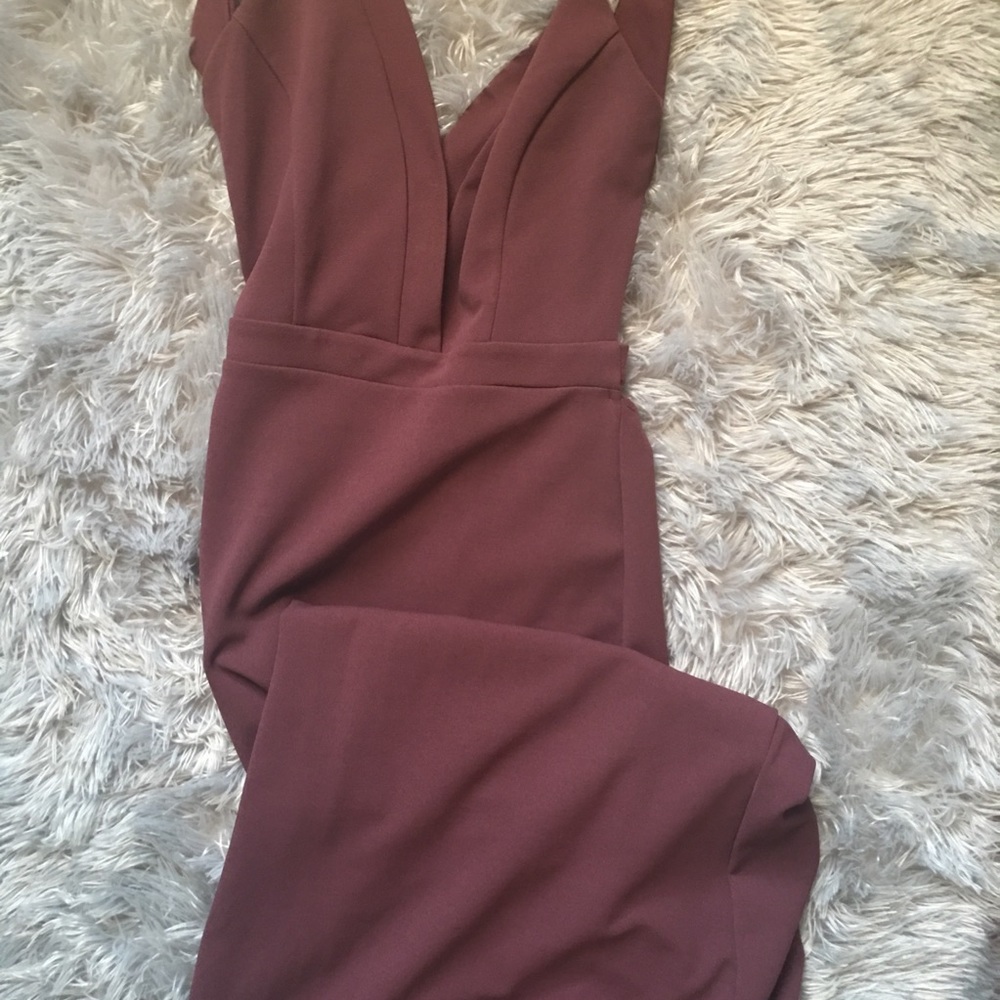 Slim Fitting Burgundy Dress